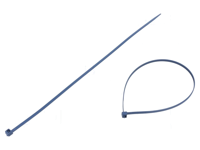 Kabelbinder; met metaal; L: 380mm; W: 4,8mm; polyamide; 230N; blauw Kabelbinder; met metaal; L: 380mm; W: 4,8mm; polyamide; 230N; blauw